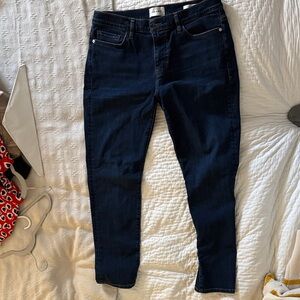 FRAME Dark Indigo Straight Jeans